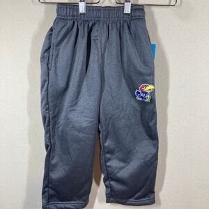 NWT‎ Gen2 Kansas University Jayhawks Track Pants Youth 7 Grey Classic Athleisure